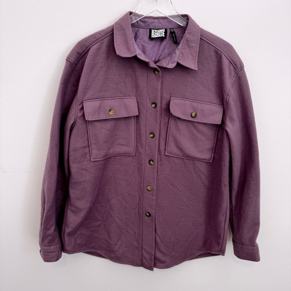 Reclaimed Vintage size 6 Flannel Fleece Top soft button up